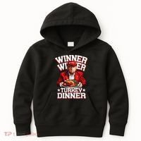 Funny Trump Winner Winner Turkey Dinner Thanksgiving Apparel Kids Hoodie thumb 0