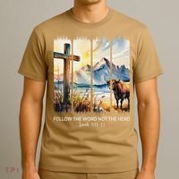 Follow The Word Not The Herd Christian Women Faith Bible T-Shirt thumb 3