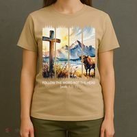 Follow The Word Not The Herd Christian Women Faith Bible T-Shirt thumb 4