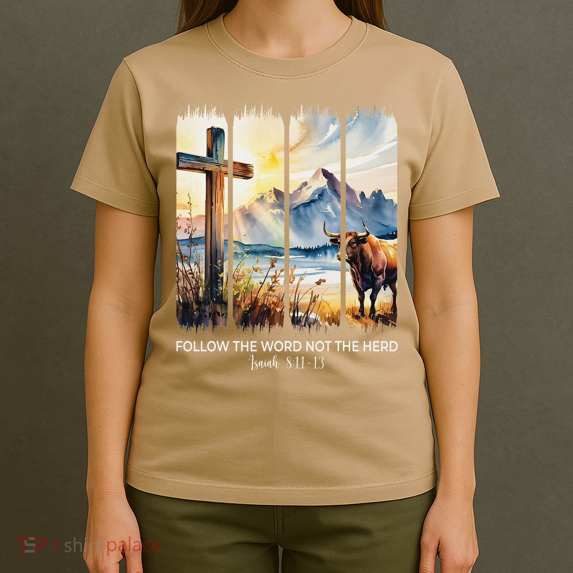 Follow The Word Not The Herd Christian Women Faith Bible T-Shirt