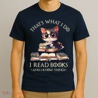 Funny ThatS What I Do I Read Books And I Know Things Gift T-Shirt thumb 3