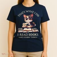 Funny ThatS What I Do I Read Books And I Know Things Gift T-Shirt thumb 4