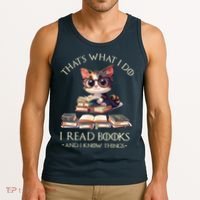 Funny ThatS What I Do I Read Books And I Know Things Gift Tank Top thumb 3