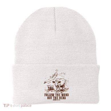 Follow The Word Not The Herd Beanie