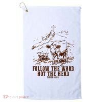 Follow The Word Not The Herd Golf Towel thumb 0