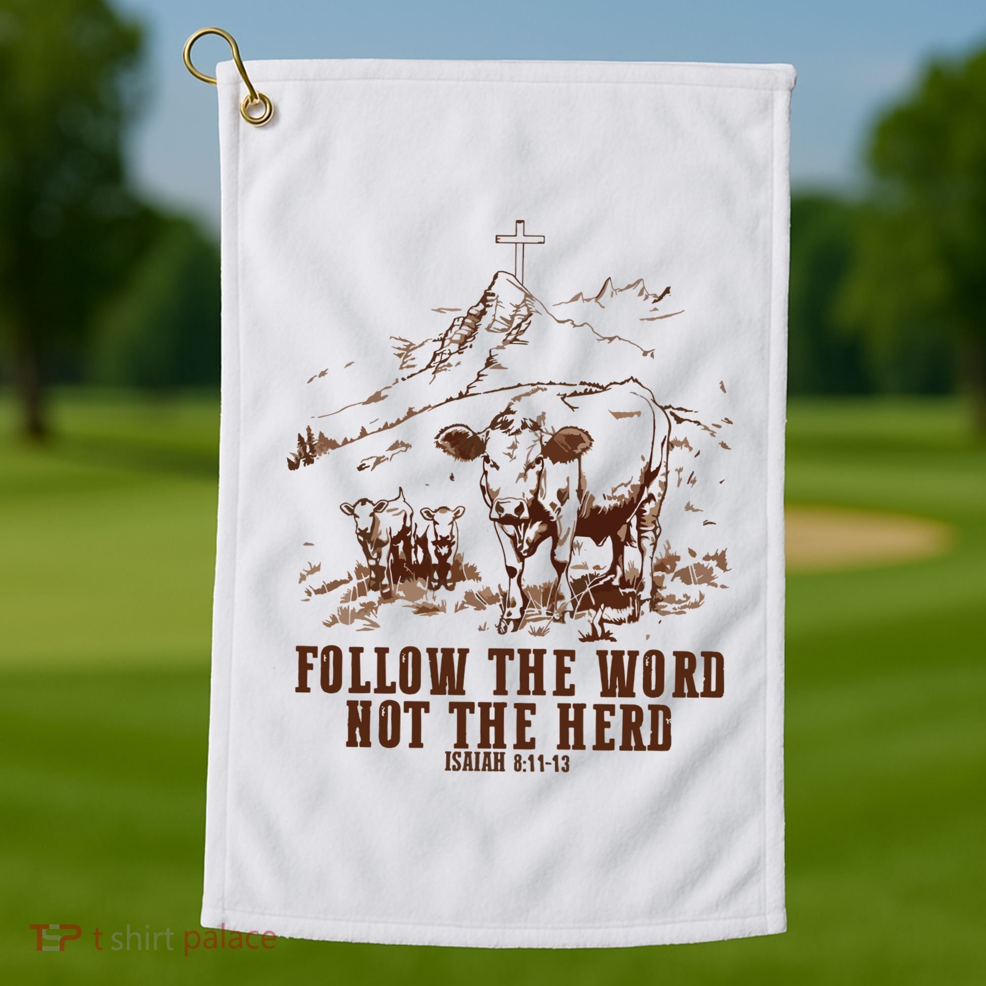 Follow The Word Not The Herd Golf Towel