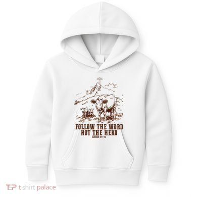 Follow The Word Not The Herd Kids Hoodie
