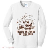 Follow The Word Not The Herd Kids Long Sleeve Shirt thumb 0
