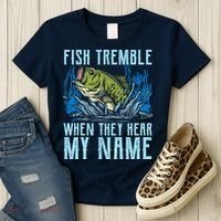 Fish Tremble When They Hear My Name Fishing Fish Women's T-Shirt thumb 3