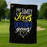 Family T21 World Down Syndrome Awareness Day Golf Towel thumb 1