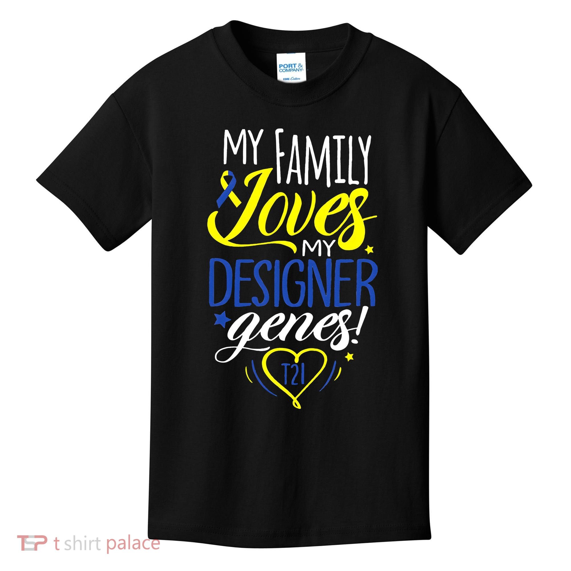 Family T21 World Down Syndrome Awareness Day Kids T-Shirt