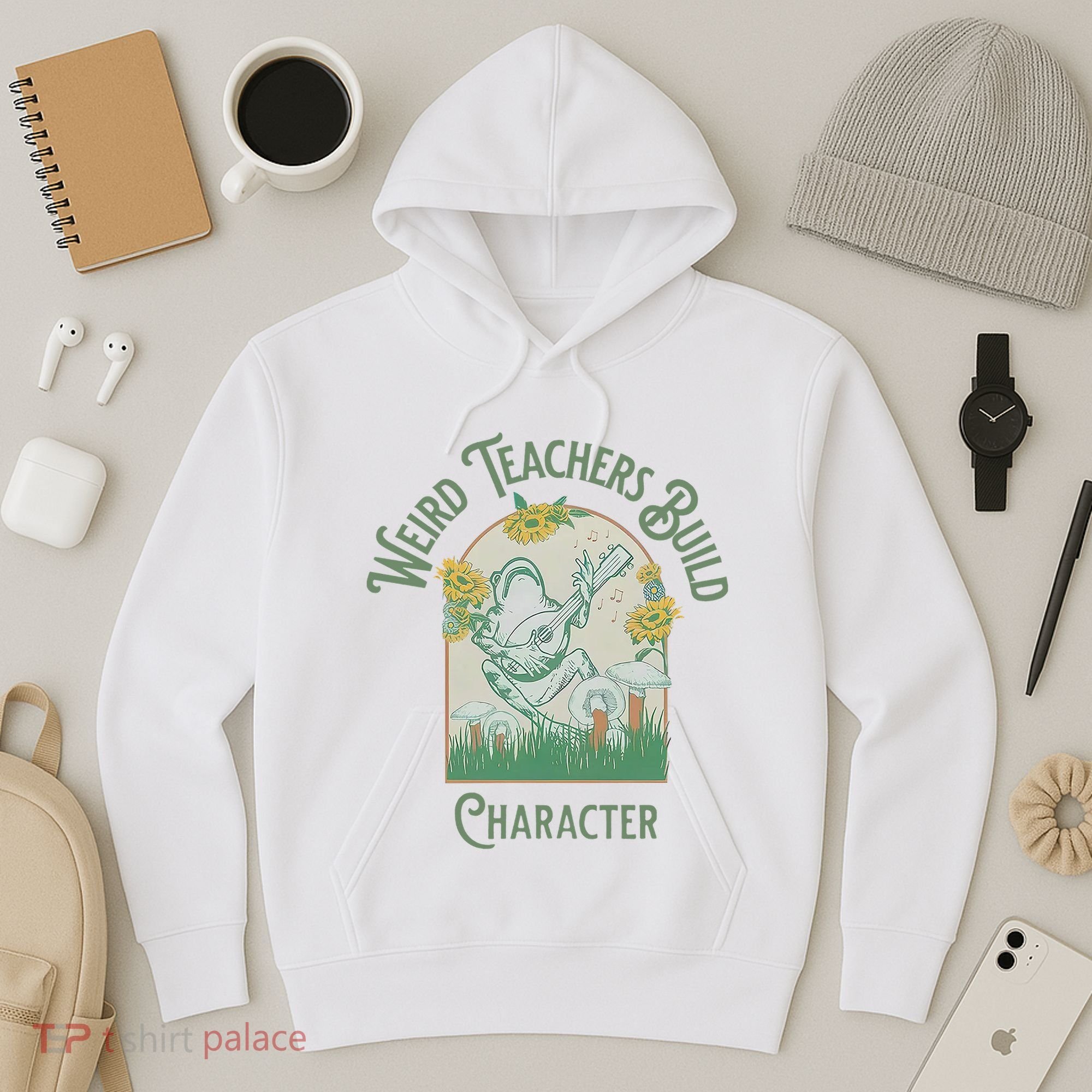 Frog Teacher Weird Teachers Build Character Hoodie