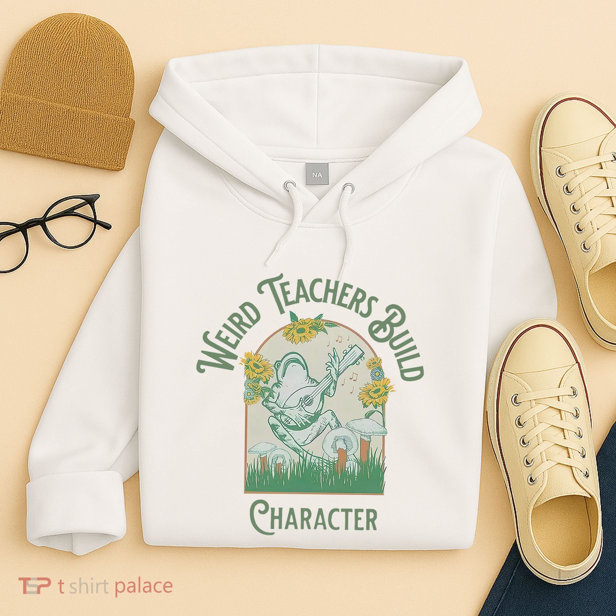 Frog Teacher Weird Teachers Build Character Hoodie