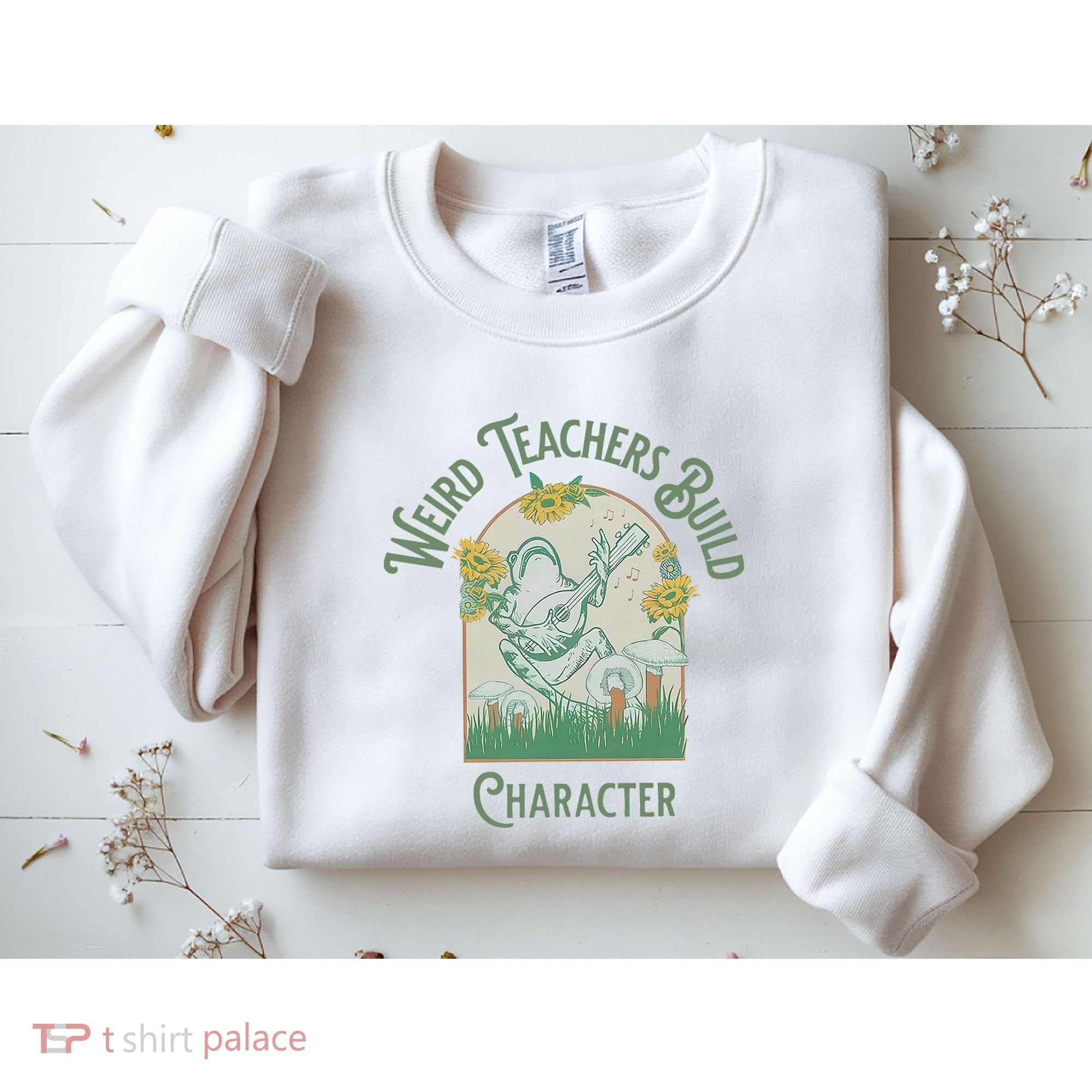 Frog Teacher Weird Teachers Build Character Sweatshirt