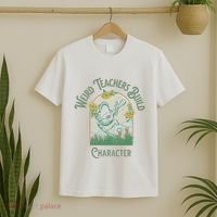 Frog Teacher Weird Teachers Build Character T-Shirt thumb 2