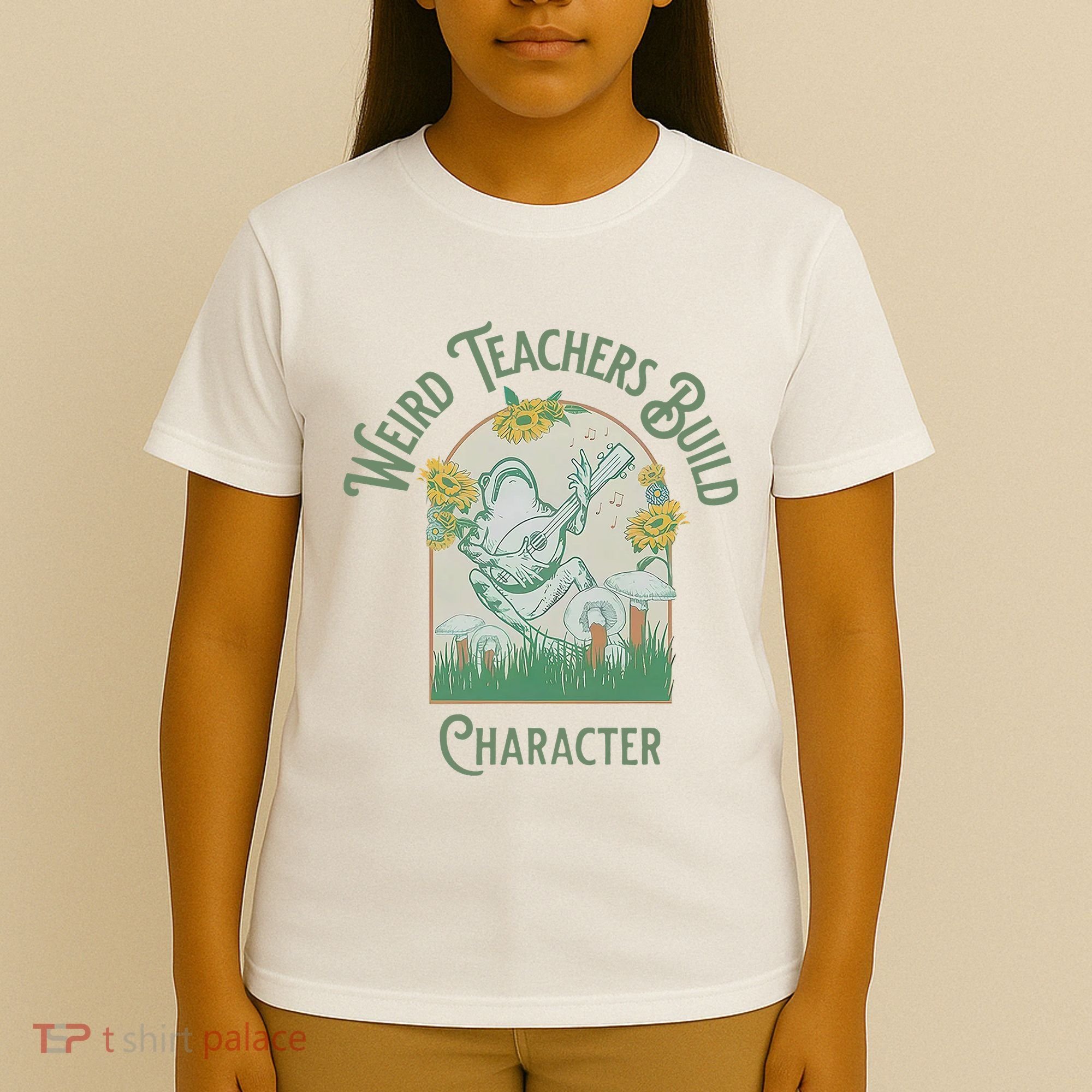 Frog Teacher Weird Teachers Build Character T-Shirt