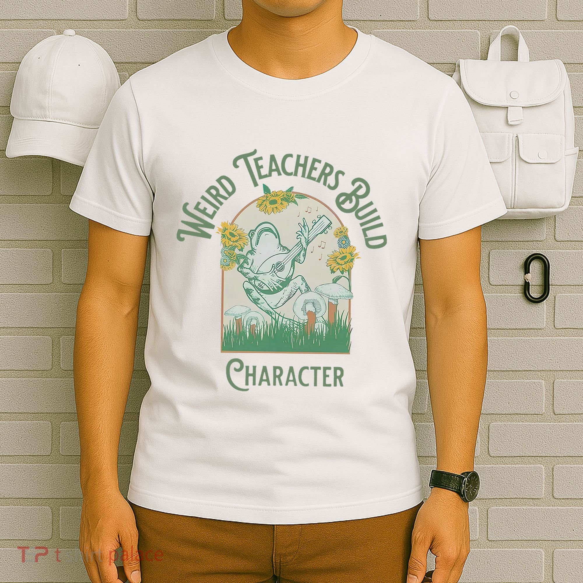 Frog Teacher Weird Teachers Build Character T-Shirt