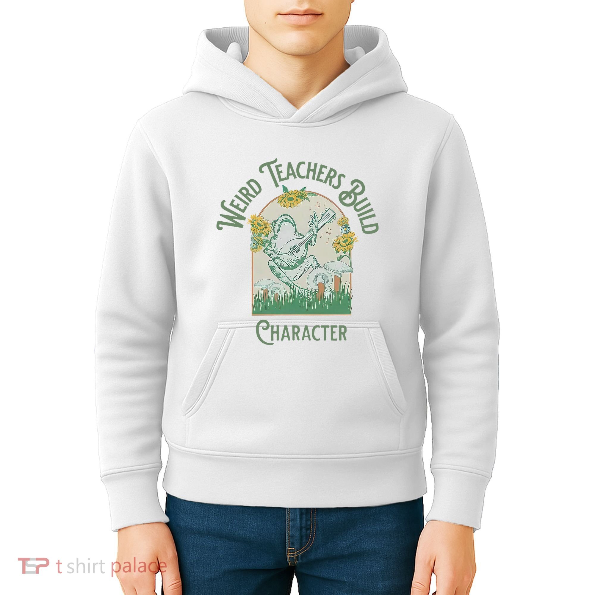 Frog Teacher Weird Teachers Build Character Kids Hoodie