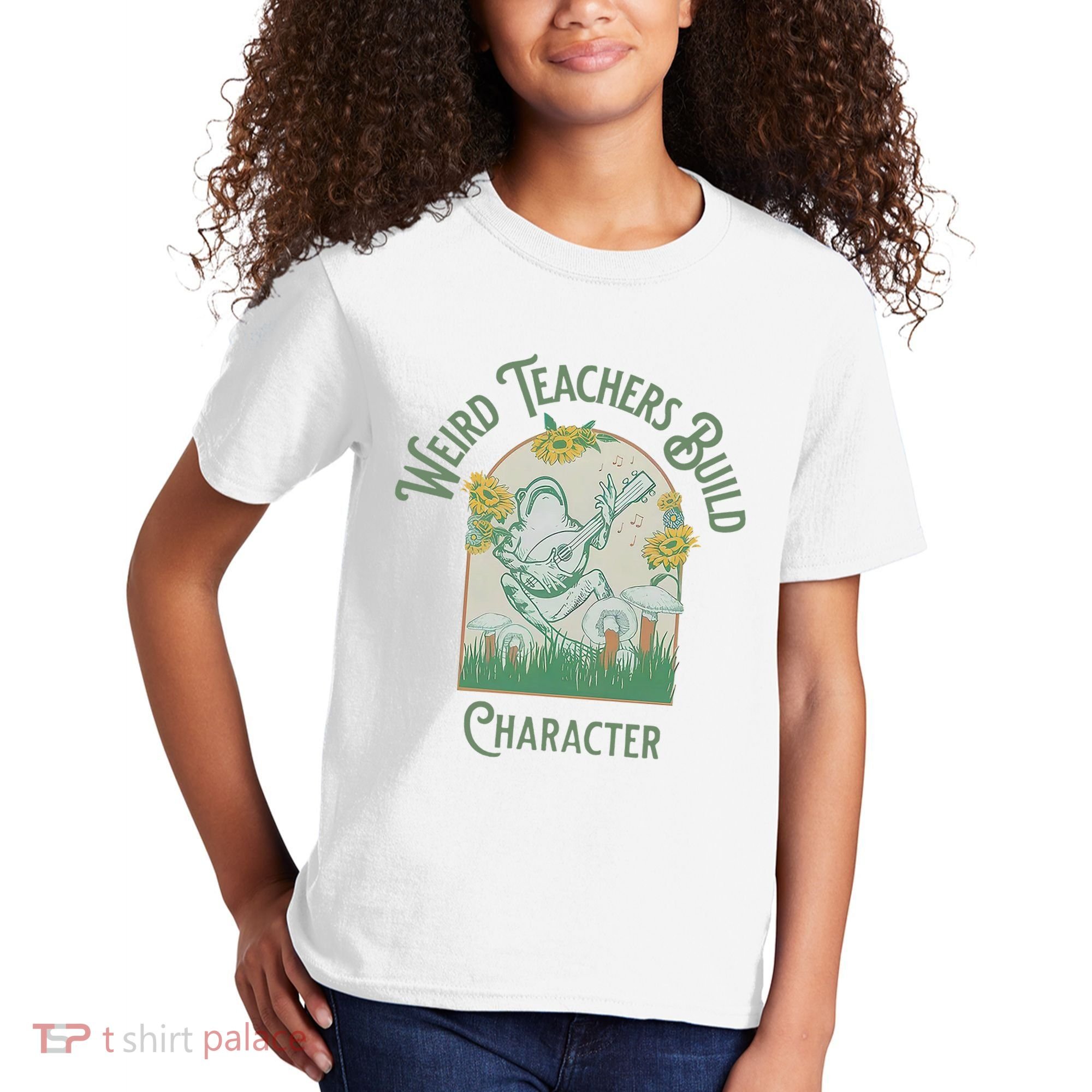 Frog Teacher Weird Teachers Build Character Kids T-Shirt