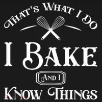 Funny That's What I DO I Bake And I Know Things Baking USA-Made Doggie Bandana thumb 2