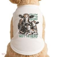 Follow The Word Not The Herd Doggie Tank thumb 0