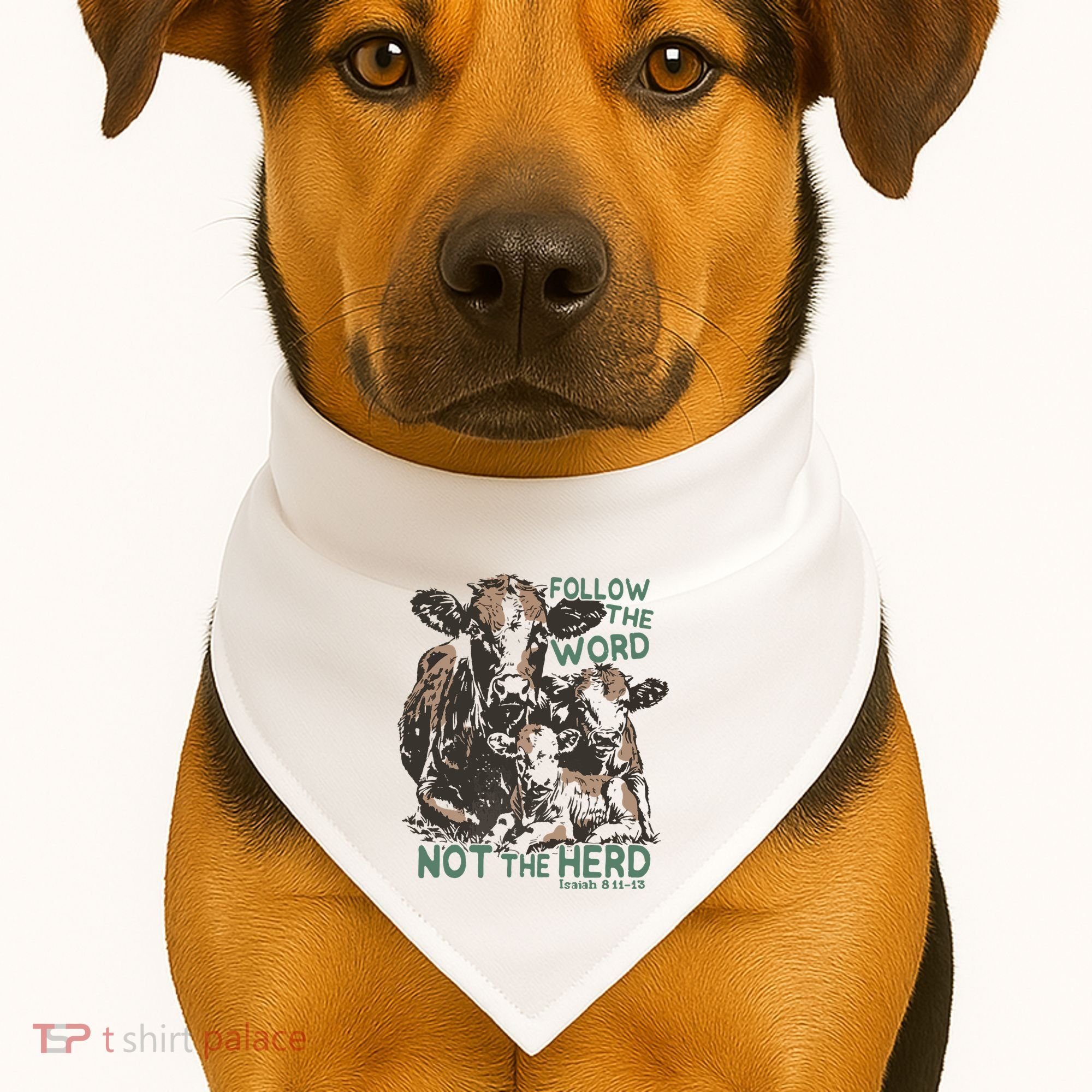 Follow The Word Not The Herd USA-Made Doggie Bandana