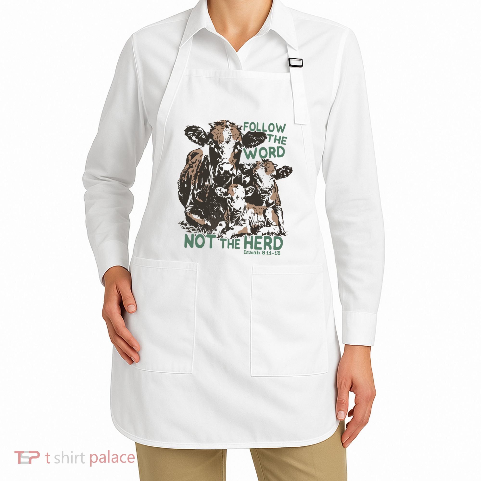 Follow The Word Not The Herd Apron