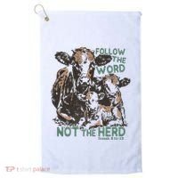 Follow The Word Not The Herd Golf Towel thumb 0