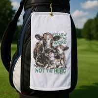 Follow The Word Not The Herd Golf Towel thumb 2