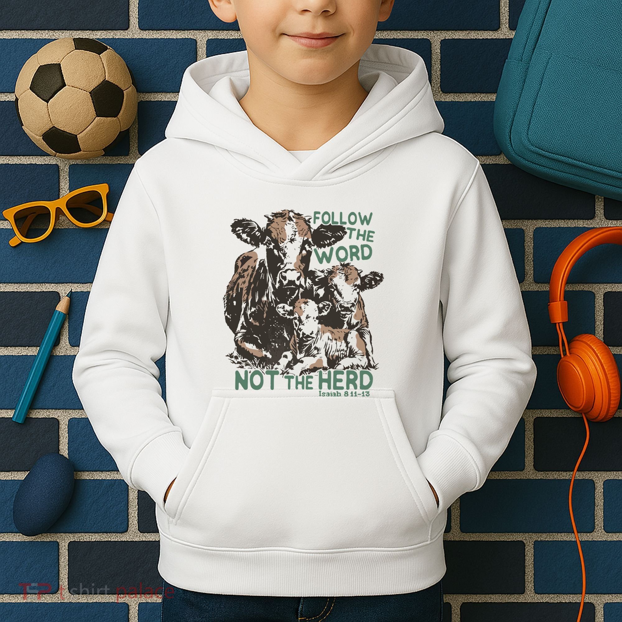 Follow The Word Not The Herd Kids Hoodie