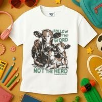 Follow The Word Not The Herd Kids T-Shirt thumb 3