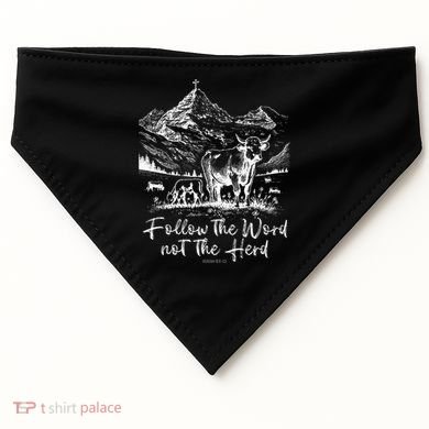 Follow The Word Not The Herd USA-Made Doggie Bandana