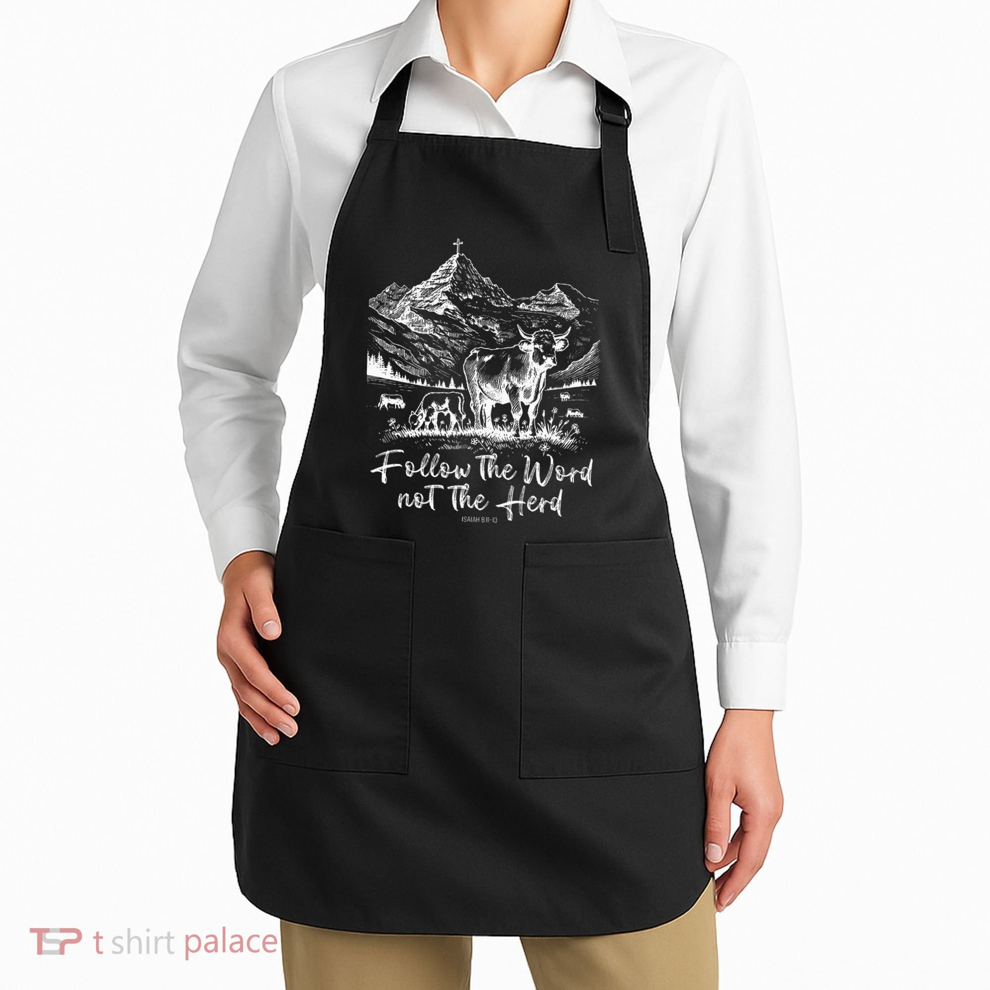 Follow The Word Not The Herd Apron