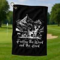 Follow The Word Not The Herd Golf Towel thumb 1