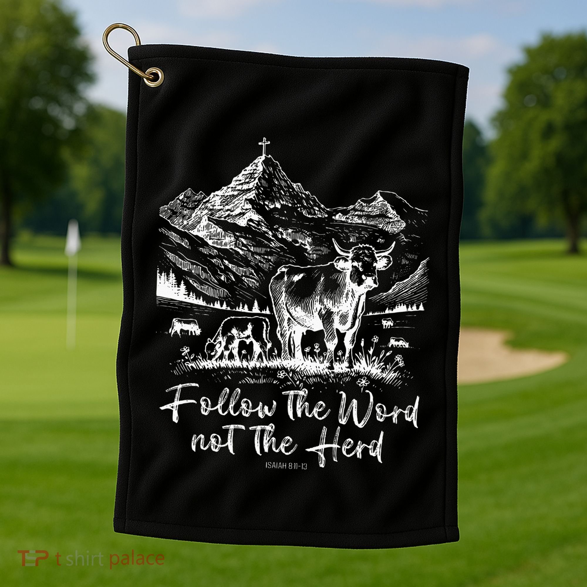 Follow The Word Not The Herd Golf Towel