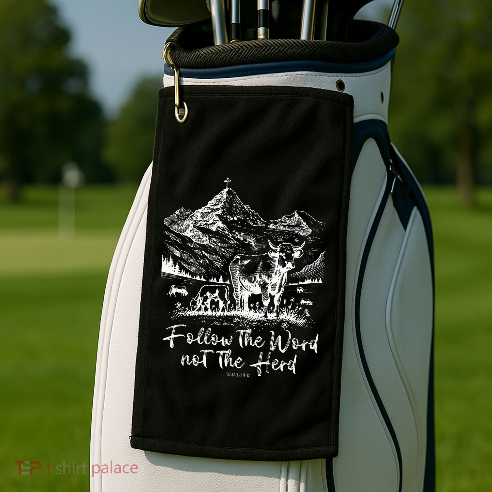 Follow The Word Not The Herd Golf Towel