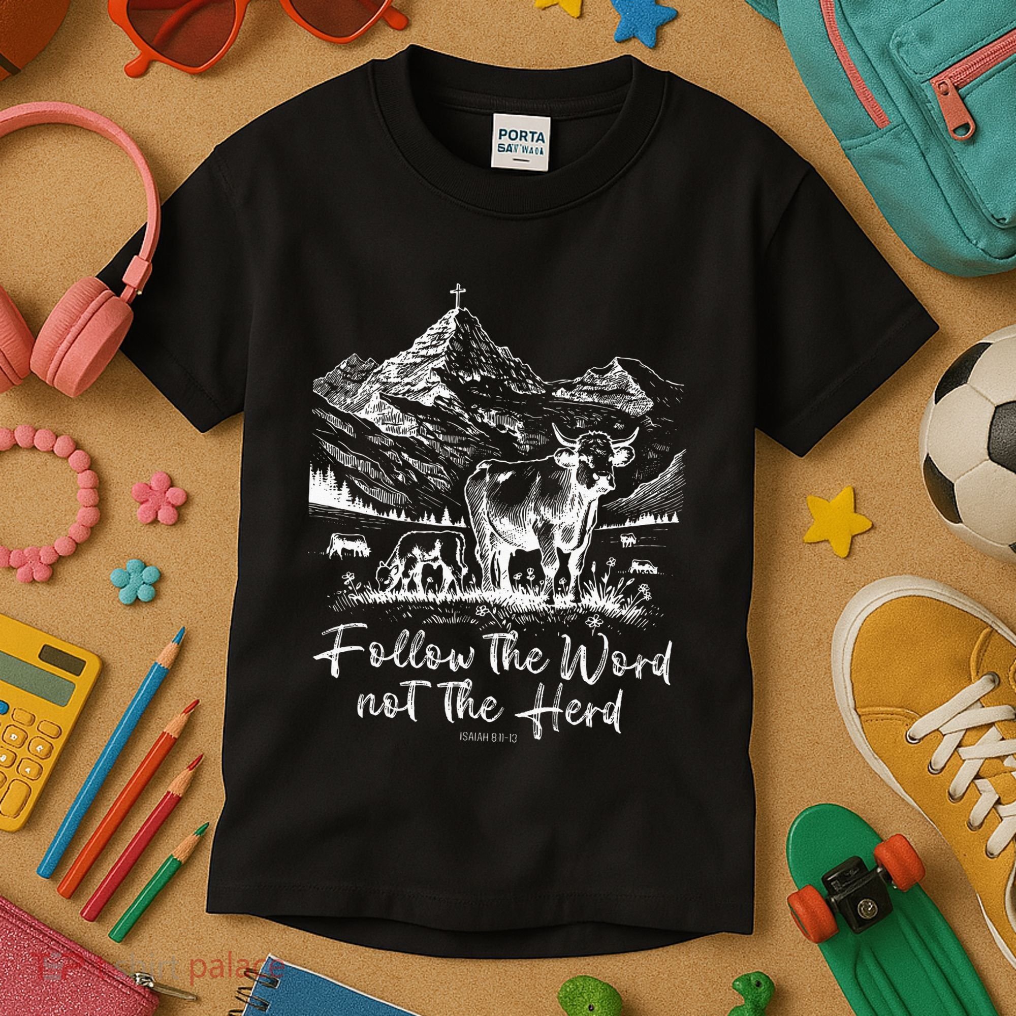 Follow The Word Not The Herd Kids T-Shirt