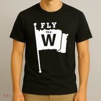 Fly The W Chicago Baseball Winning Flag T-Shirt thumb 3