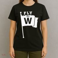 Fly The W Chicago Baseball Winning Flag T-Shirt thumb 4