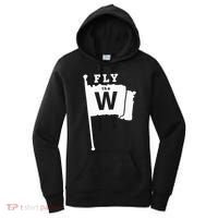 Fly The W Chicago Baseball Winning Flag Women's Hoodie thumb 0