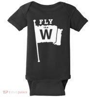 Fly The W Chicago Baseball Winning Flag Baby Bodysuit thumb 0