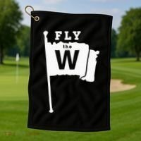Fly The W Chicago Baseball Winning Flag Golf Towel thumb 1