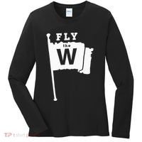 Fly The W Chicago Baseball Winning Flag Women's Long Sleeve Shirt thumb 0
