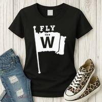 Fly The W Chicago Baseball Winning Flag Women's T-Shirt thumb 3