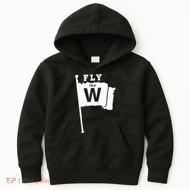 Fly The W Chicago Baseball Winning Flag Kids Hoodie