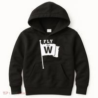 Fly The W Chicago Baseball Winning Flag Kids Hoodie thumb 0