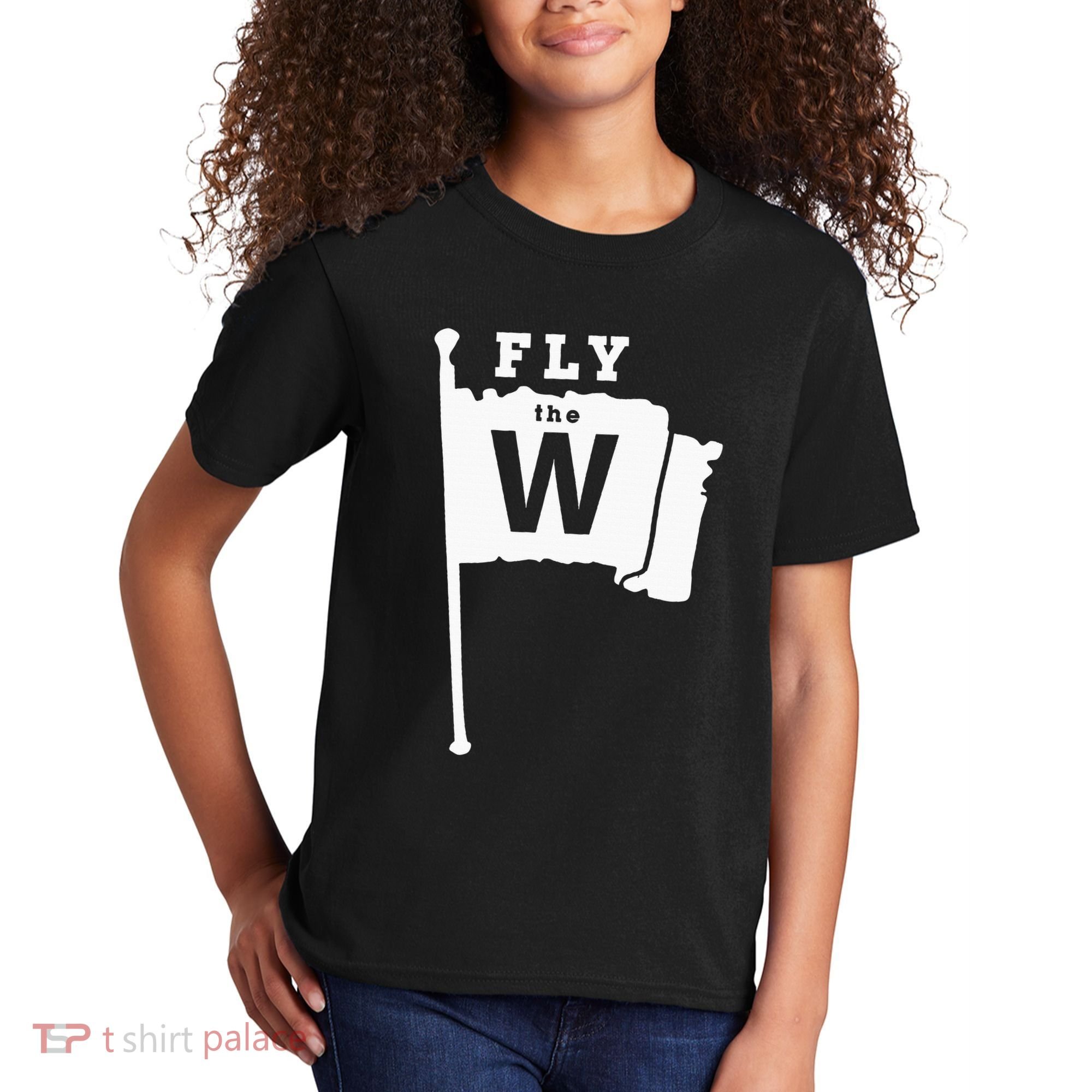 Fly The W Chicago Baseball Winning Flag Kids T-Shirt