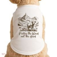 Follow The Word Not The Herd Doggie Tank thumb 0