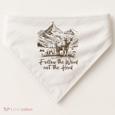 Follow The Word Not The Herd USA-Made Doggie Bandana