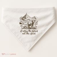 Follow The Word Not The Herd USA-Made Doggie Bandana thumb 0